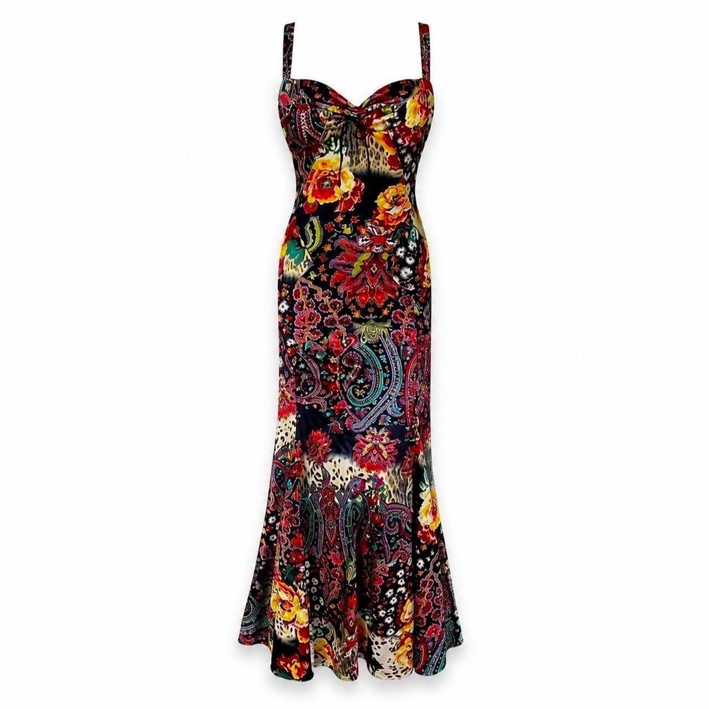 Cavalli Vintage Colorful Maxi Dress